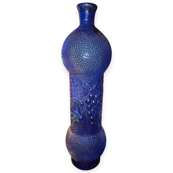 Cobalt Grape and Cherries Decanter - Picture 1 of 1